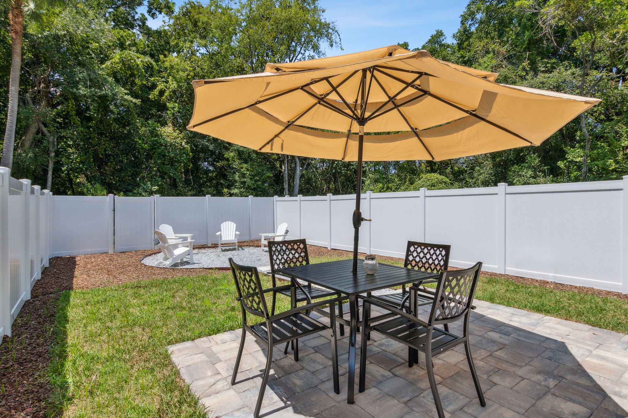 Firepit and additional plants/trees/bushes coming soon!