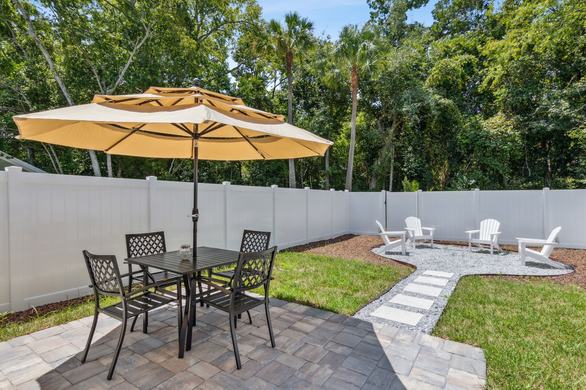Firepit and additional plants/trees/bushes coming soon!