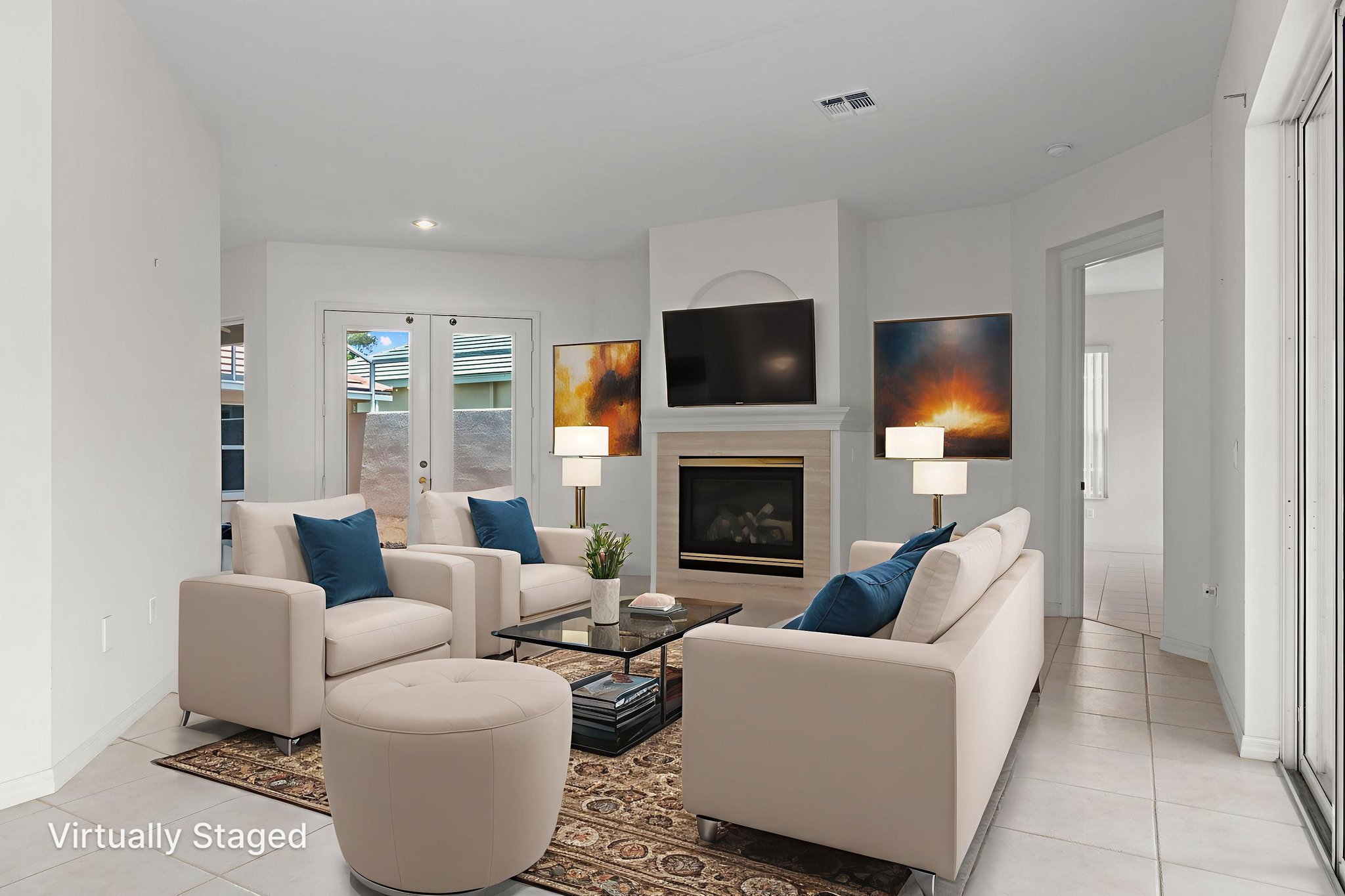 GREAT ROOM VIRTUALLY STAGED