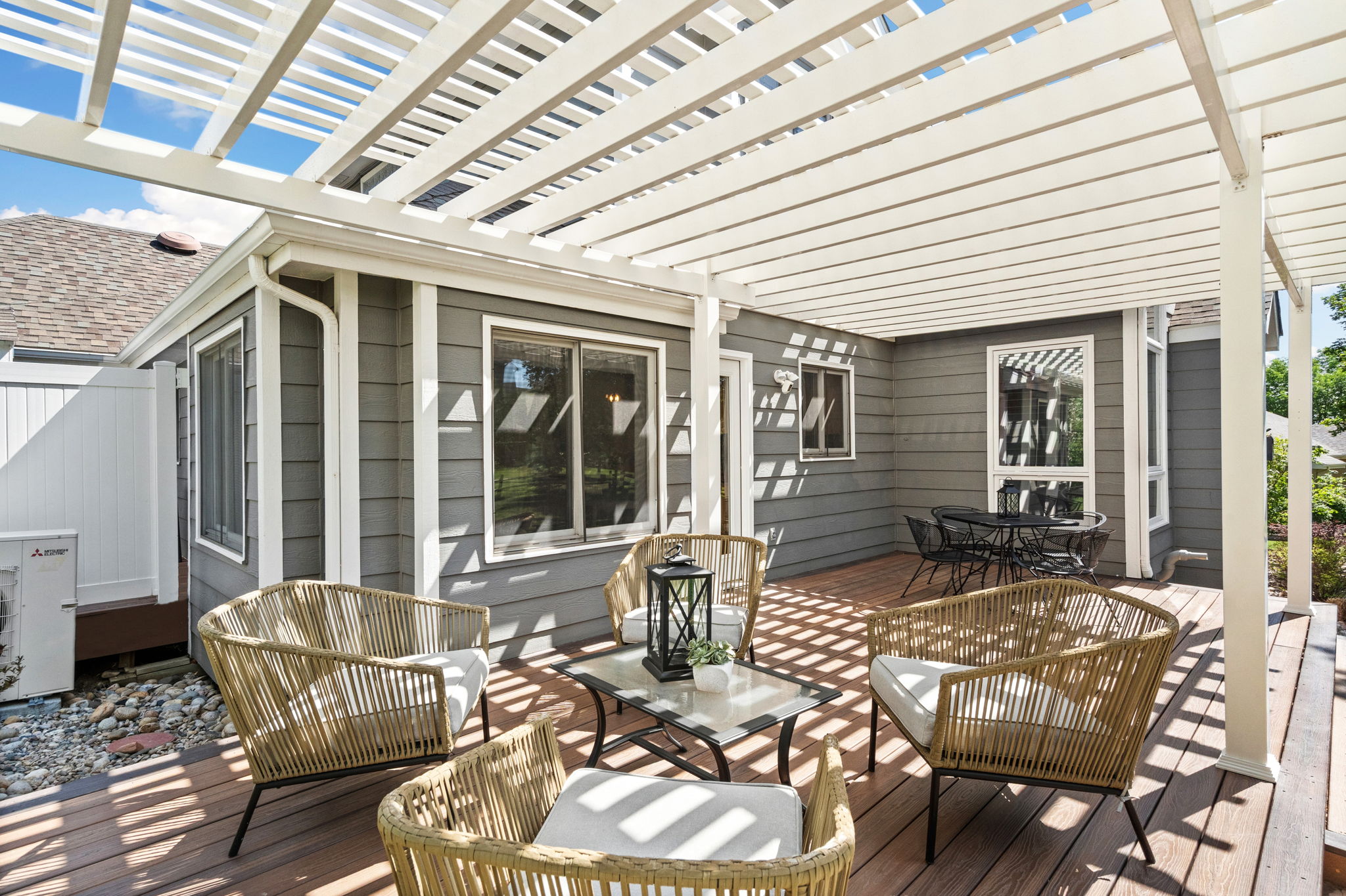 This deck, just outside the kitchen, is such an amazing place to spend time.
