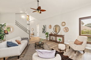 This is the living room...life flows through this space to all parts of the house.works.