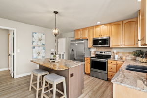 Brand new stainless steel appliances included.