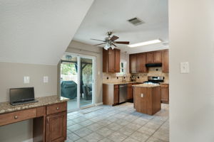 Kitchen and Built in Desk Area