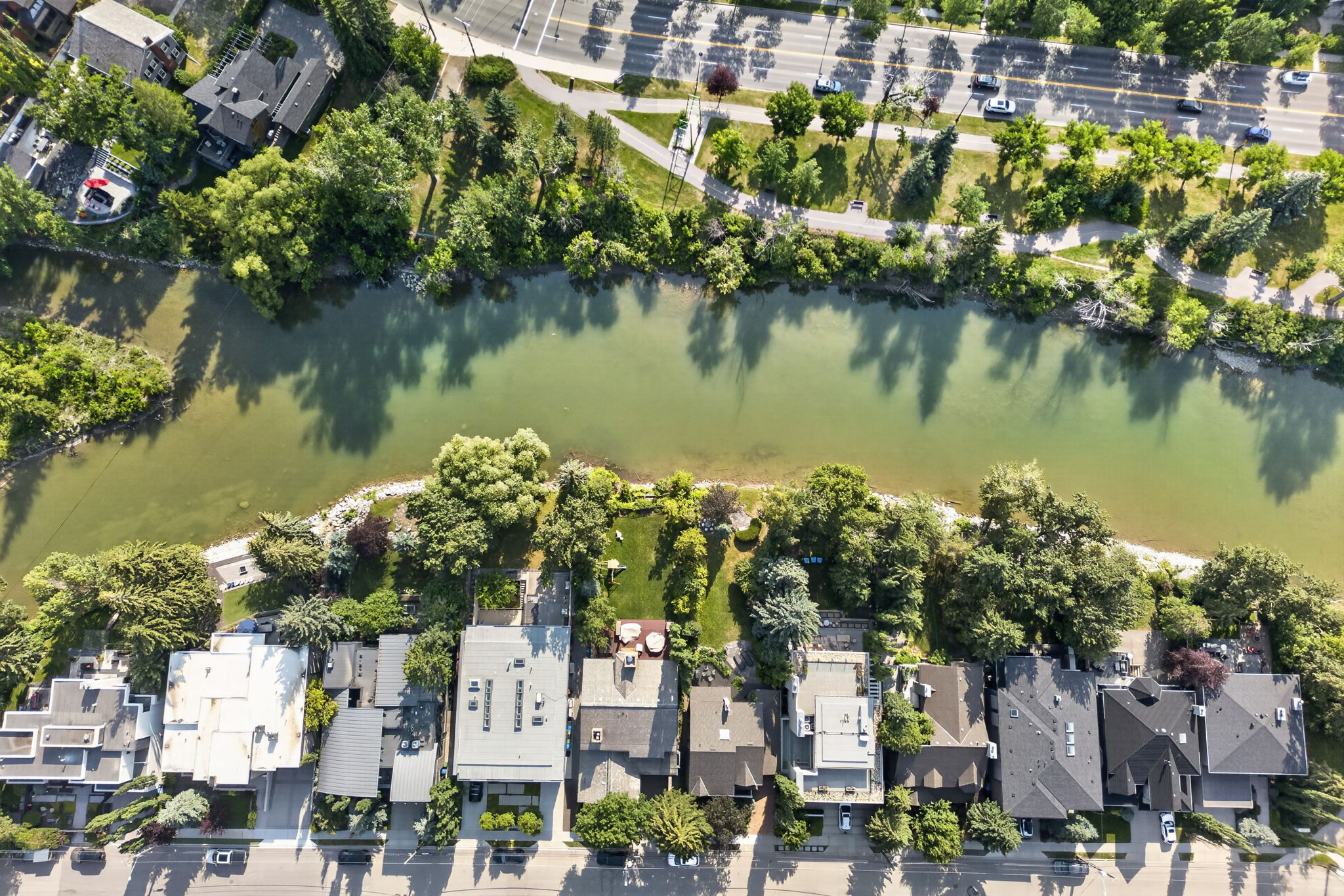 Set directly on the banks of the Elbow River