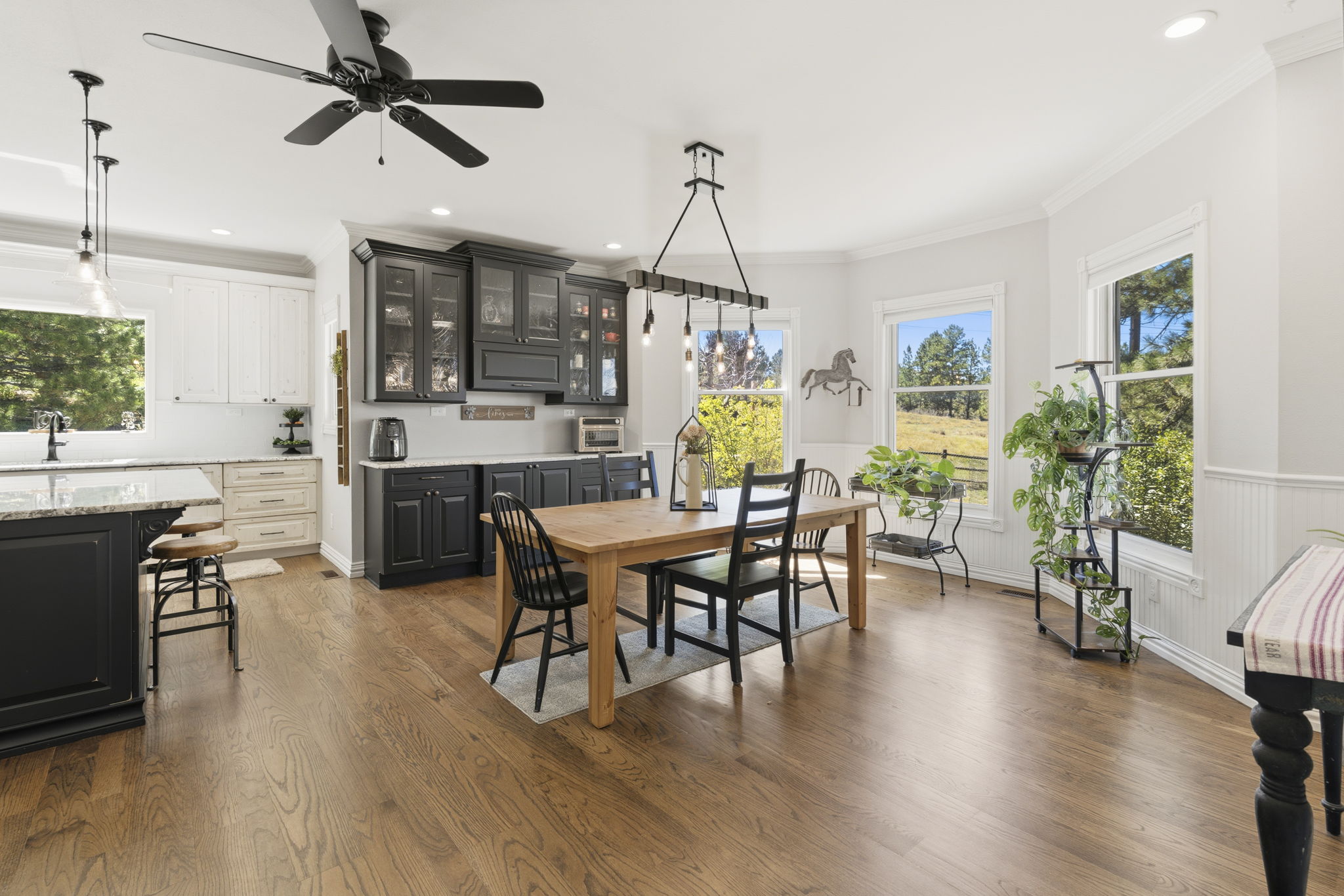 Expansive kitchen and dining room perfect for entertaining.