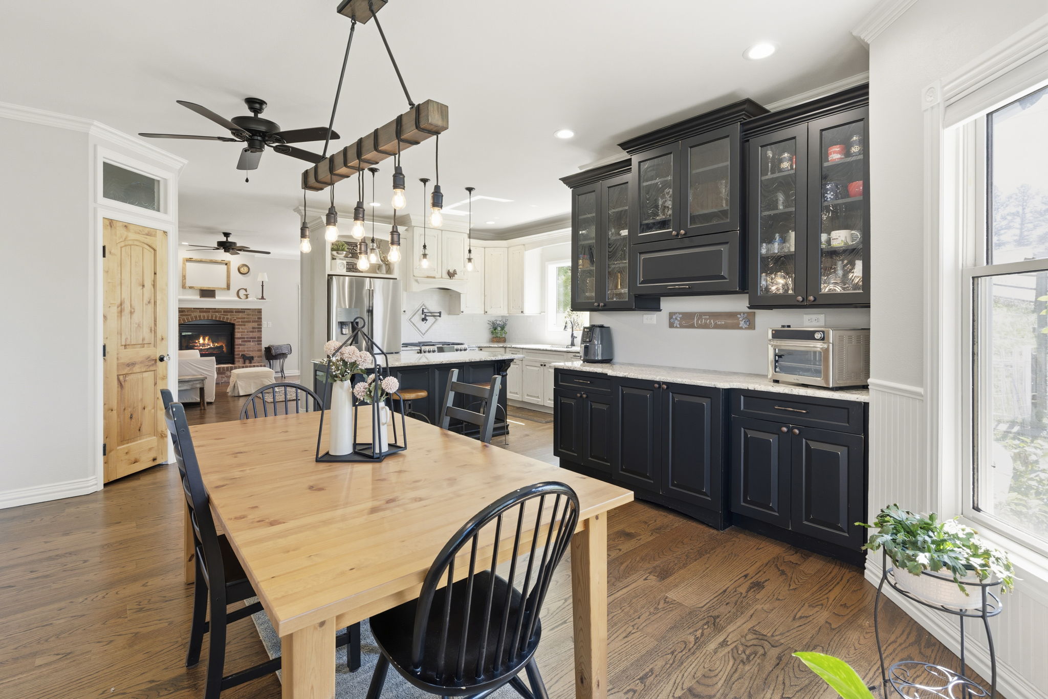 Expansive kitchen and dining room perfect for entertaining.
