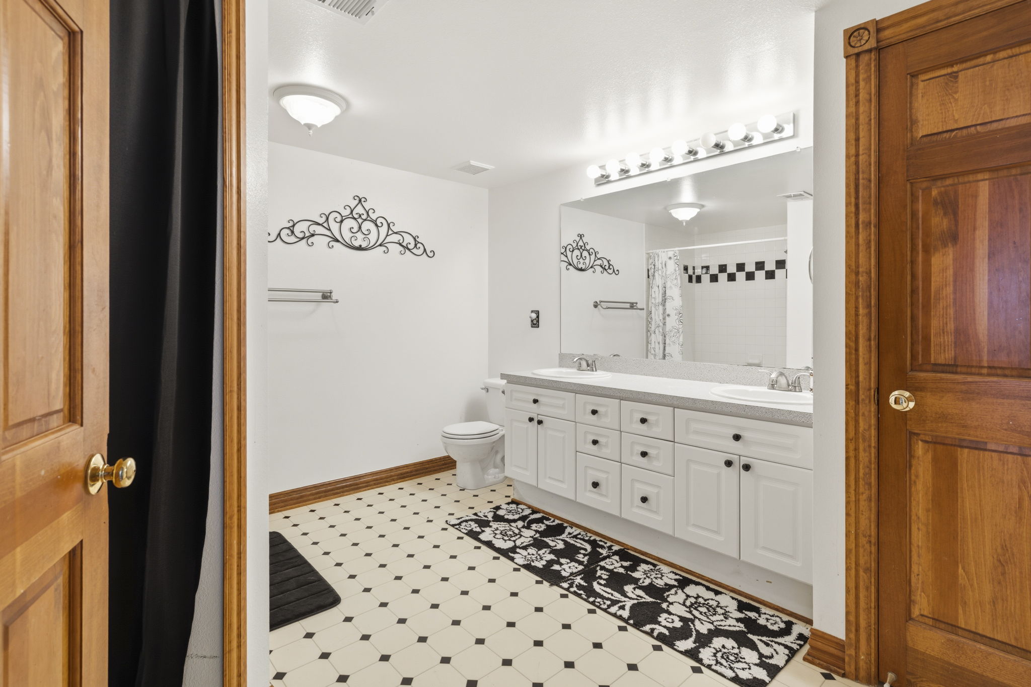Large lower level bathroom.