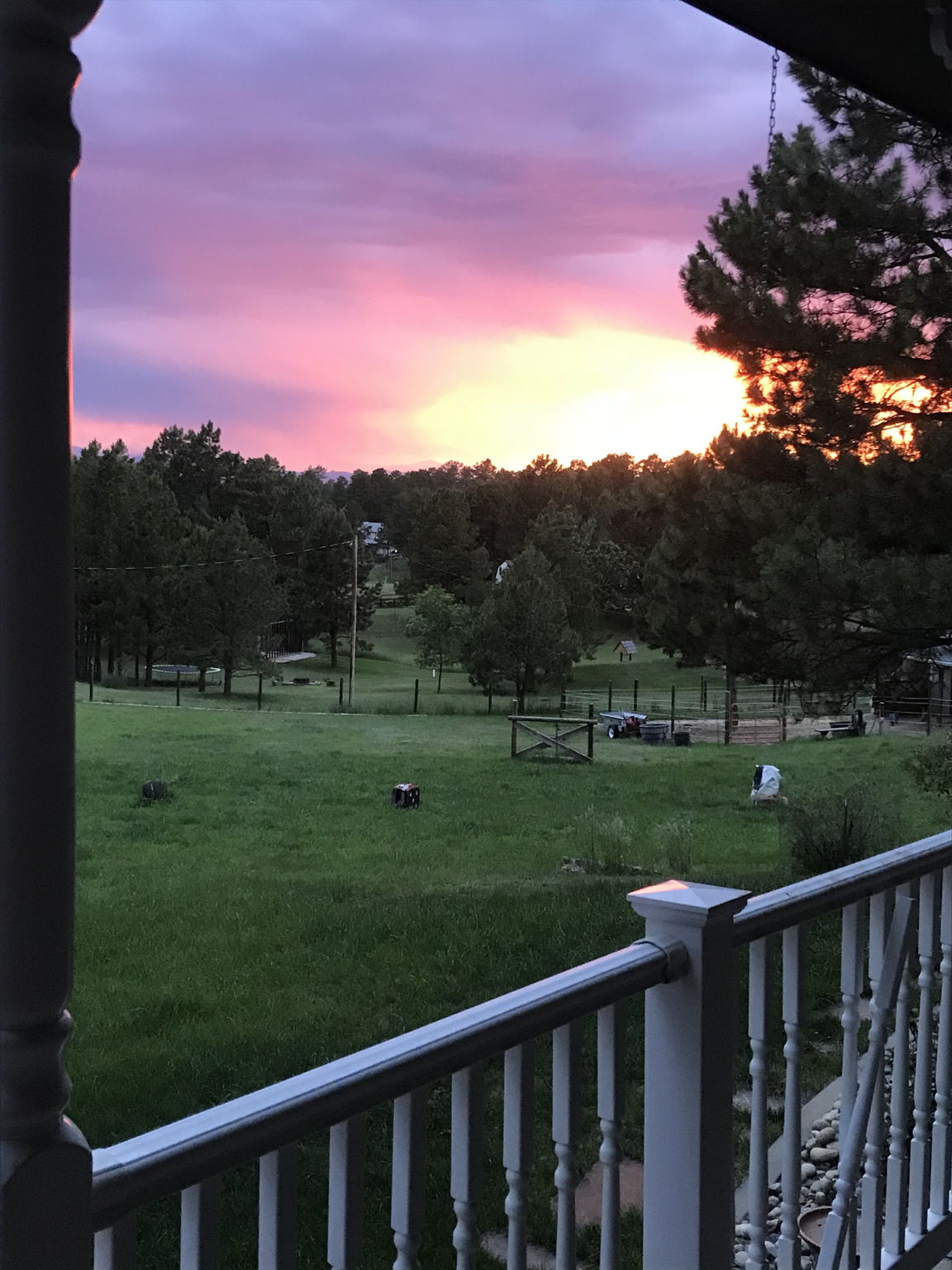 Stunning Colorado sunsets from your front porch.