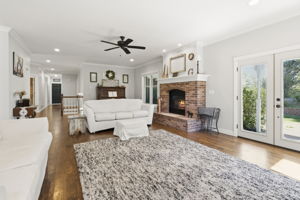 Warm and inviting family room.