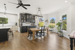 Expansive kitchen and dining room perfect for entertaining.