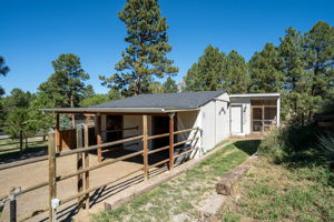 Equestrian lovers dream! 2 horse stall barn, complete with a covered roof, tack room, hay storage and a riding arena.