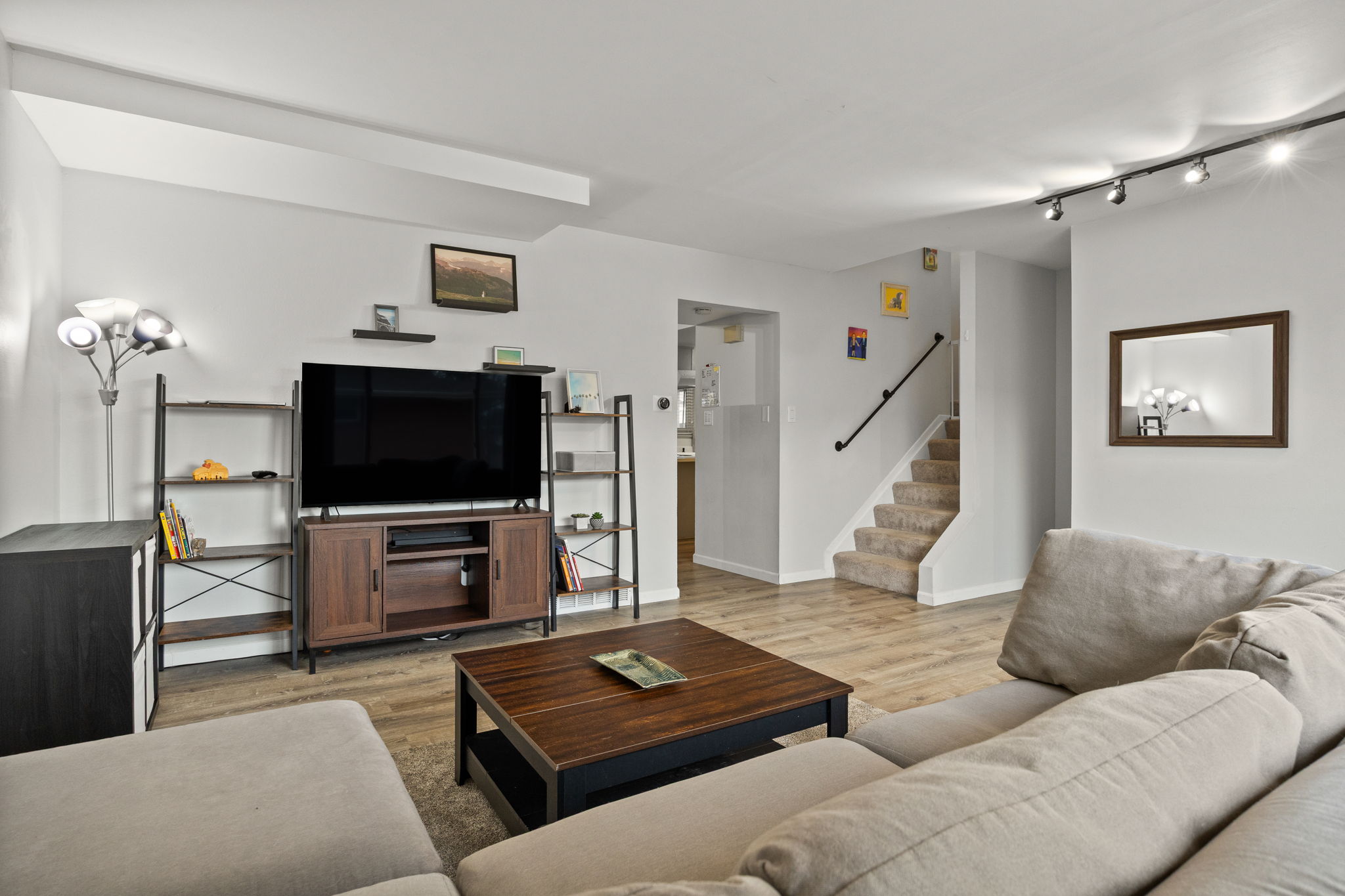 Entry opens to living room