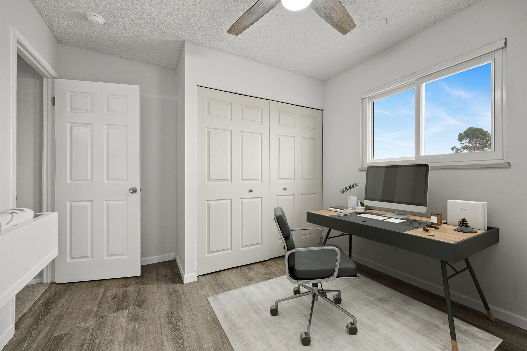 1 of 2 junior bedrooms on upper level
