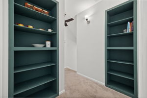 Hallway shelves for linen or decor