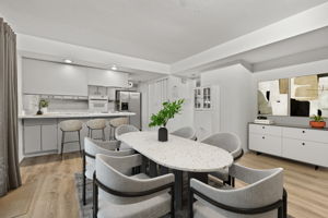 Spacious dining room with nook