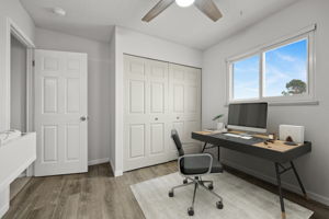 1 of 2 junior bedrooms on upper level