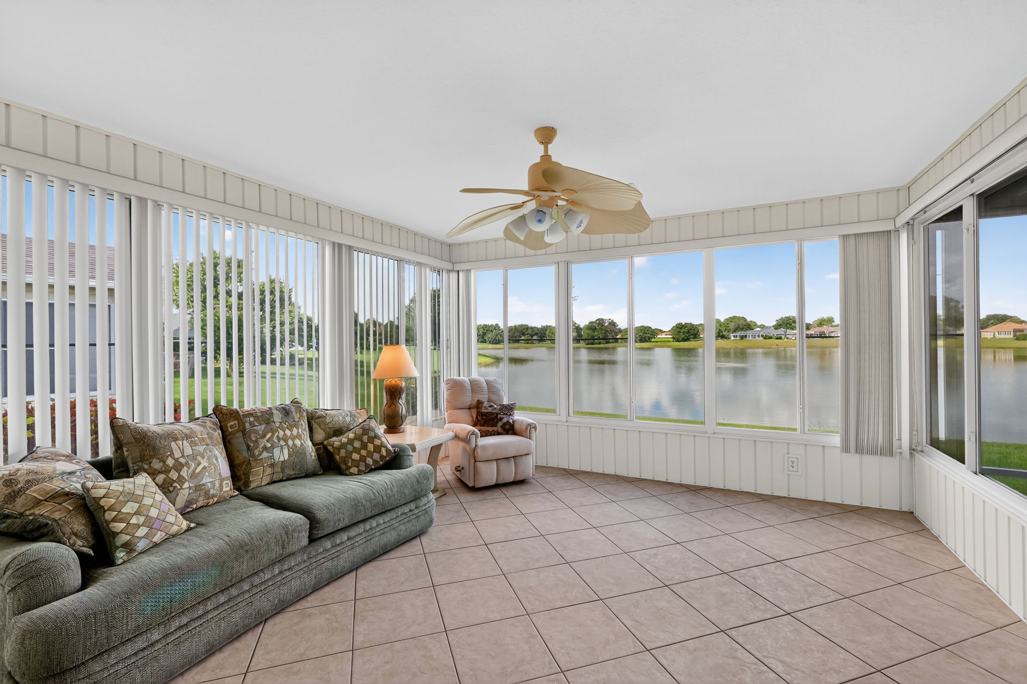 Enclosed Lanai with Water Views