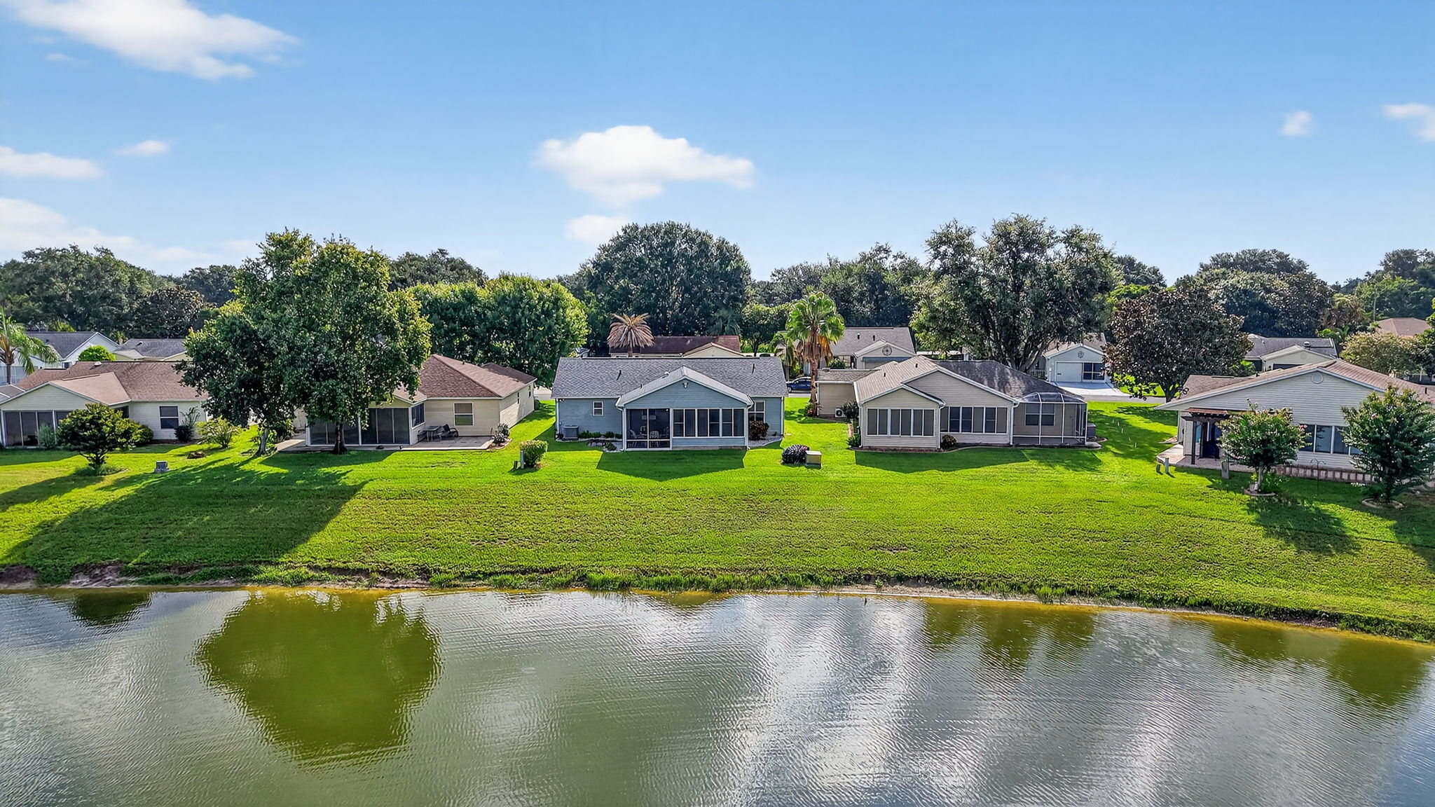 Aerial Rear Elevation with Water Views