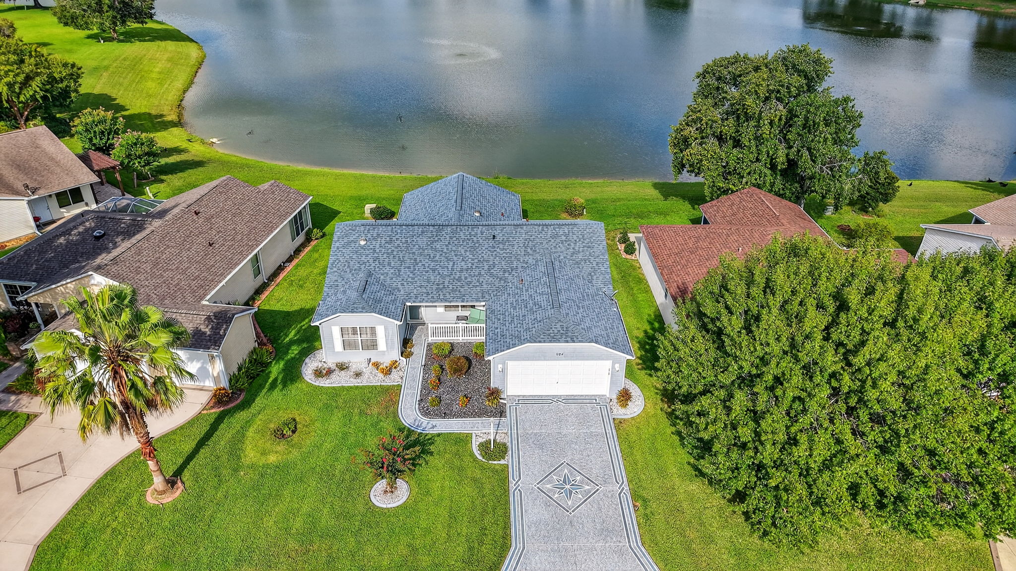 Aerial Front Elevation with Water Views