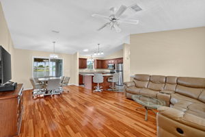 Living, Dining, and Kitchen