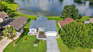 Aerial Front Elevation with Water Views