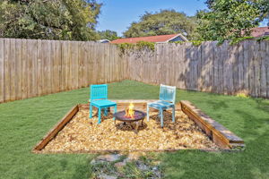 ... and featuring a firepit for those casual, summer nights.