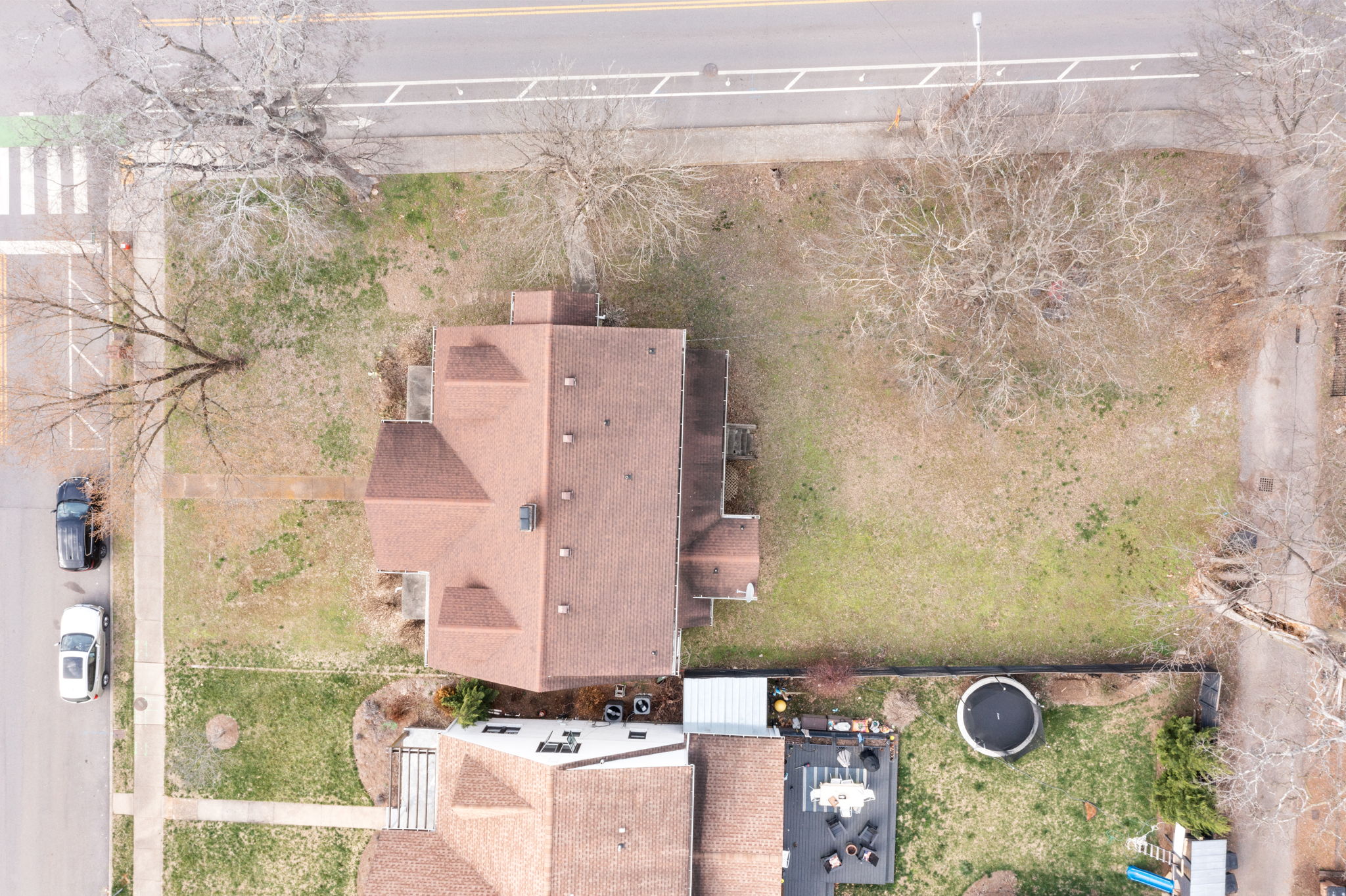 Aerial view of lot