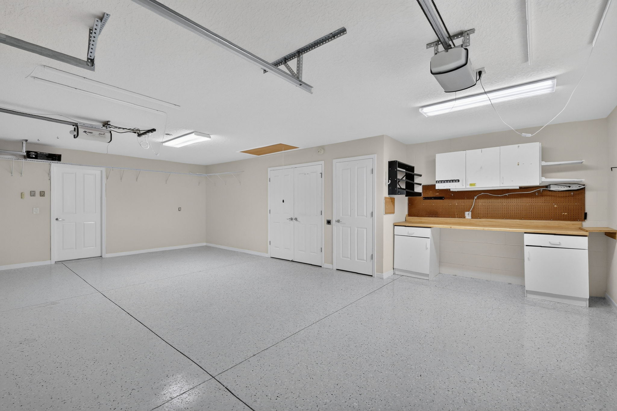 Expansive 669sf Two Car + Golf Cart Garage!
