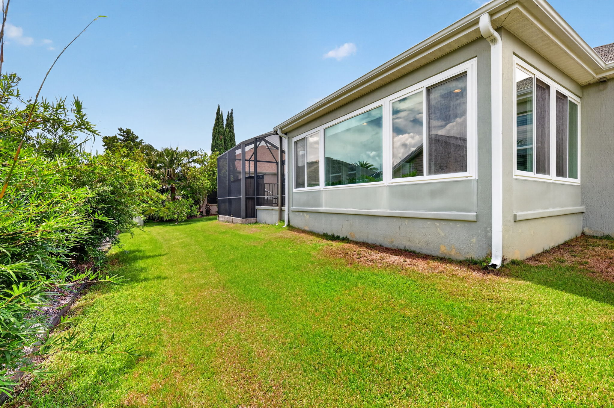 Rear Elevation with PRIVACY Landscaping!