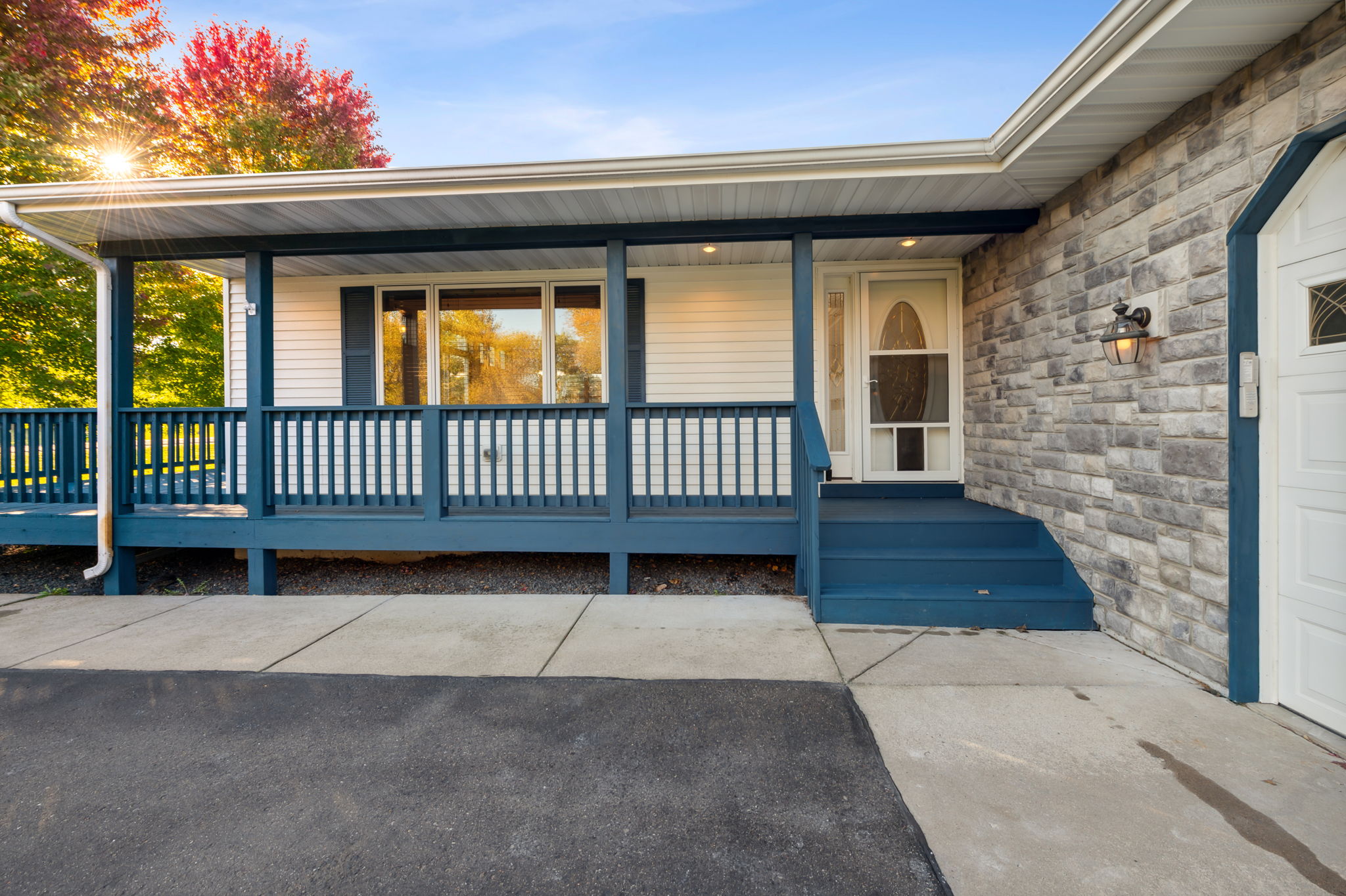 Welcoming front porch entrance