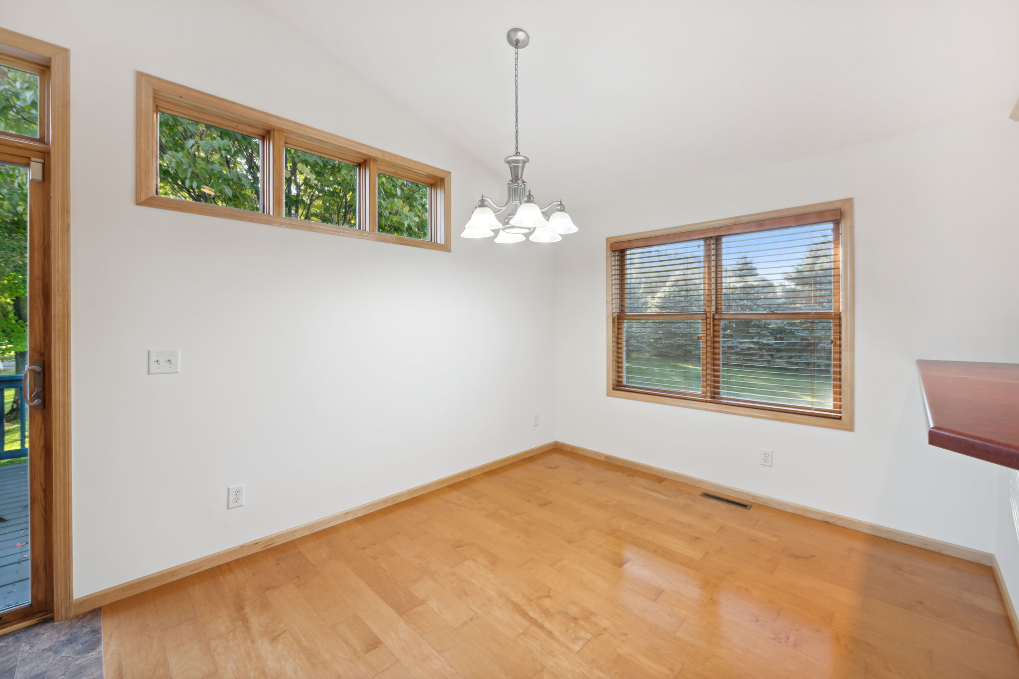 Nice size dining area with space for an extended table