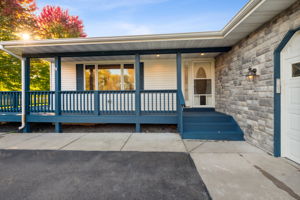 Welcoming front porch entrance