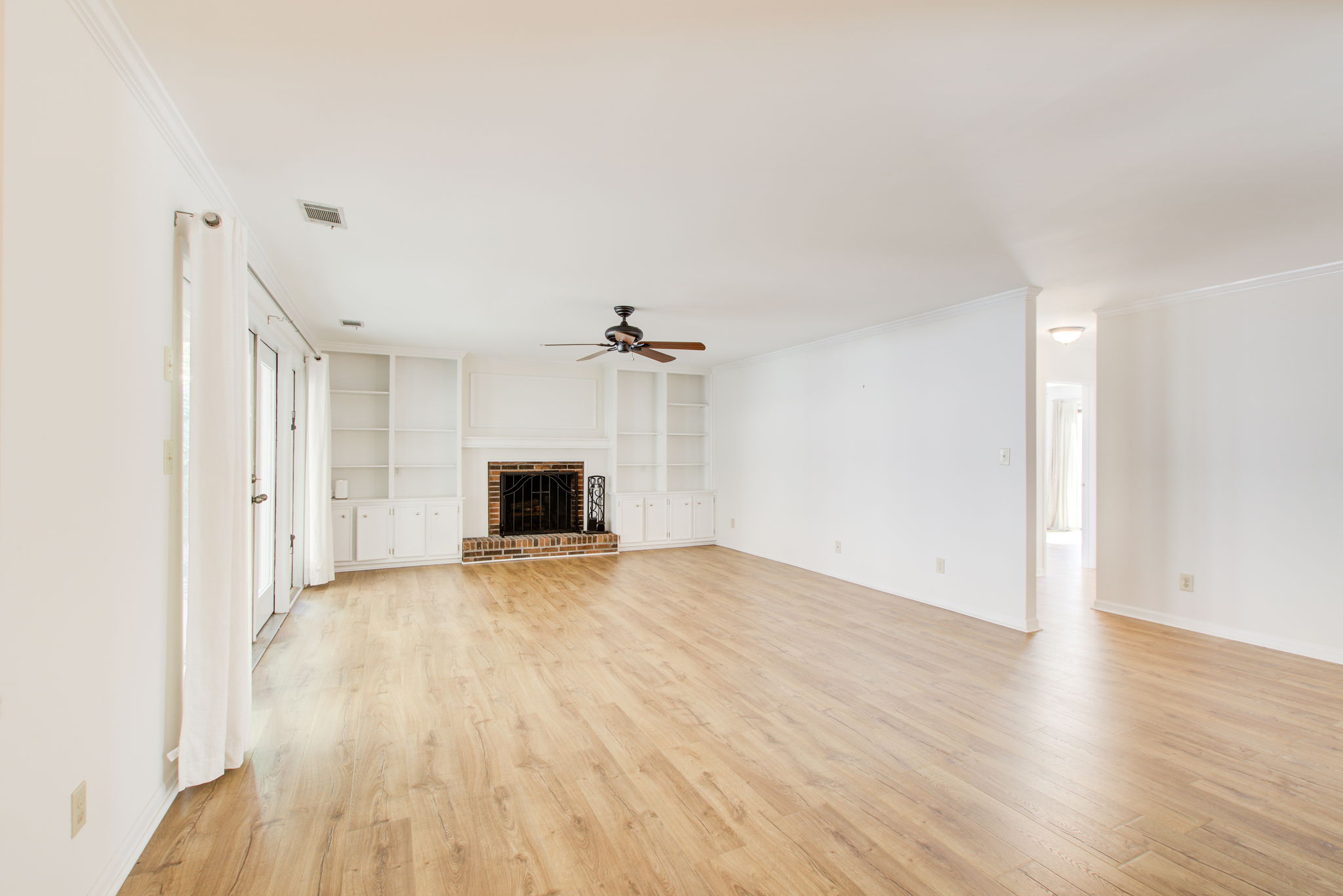 7 Living Room B w Fireplace + Secondary BR Access