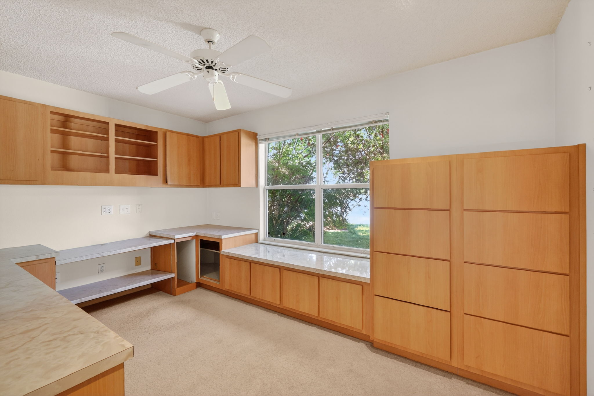 Third Bedroom with Built-In Desk and Cabinetry