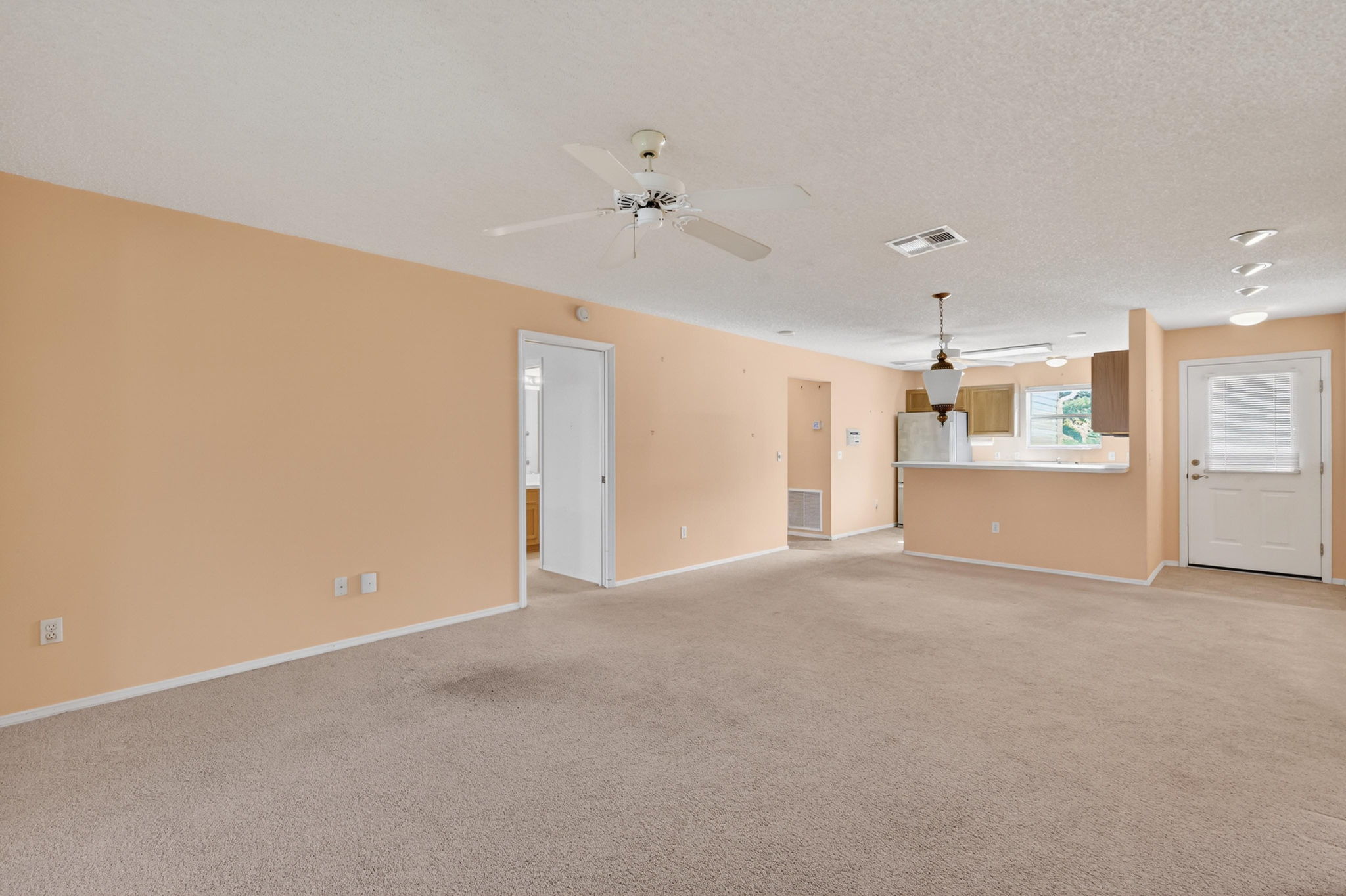 Living, Dining, and Kitchen