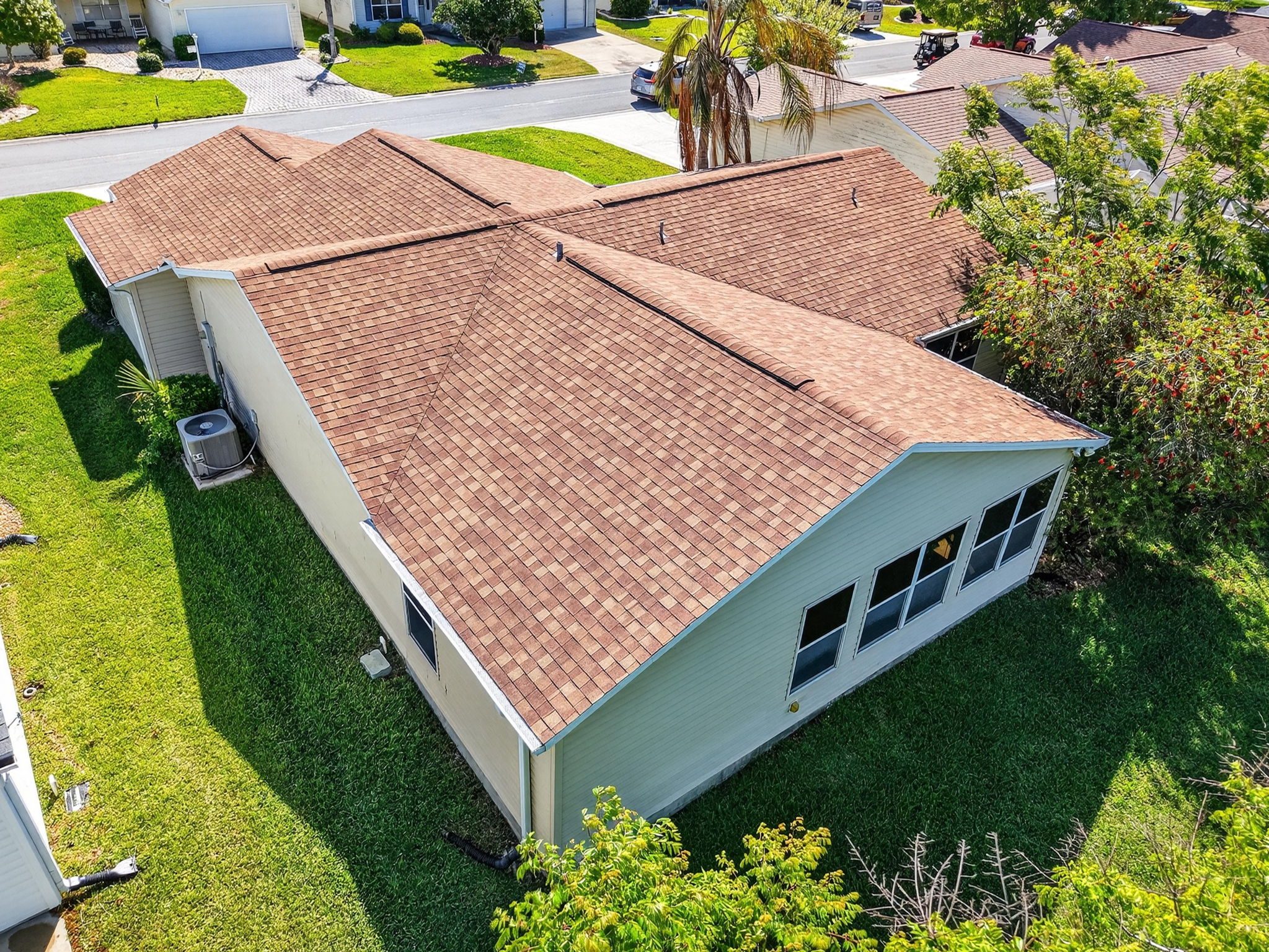 Aerial Rear and Side Elevation