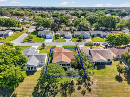 Aerial Rear Elevation with Property Lines