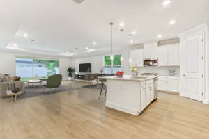 Virtually Staged Kitchen/Dining/Living