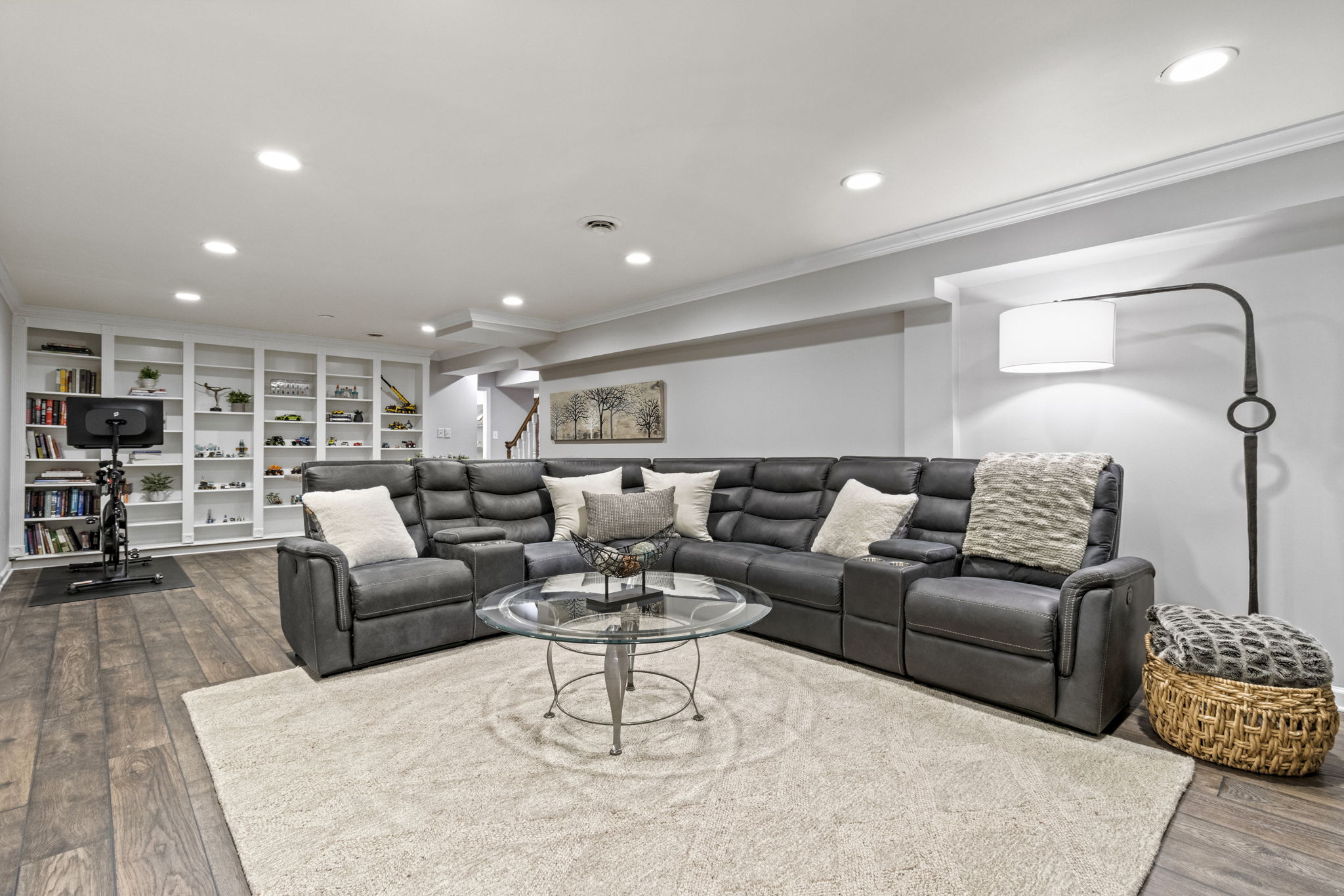 Recreation Room with Built-ins