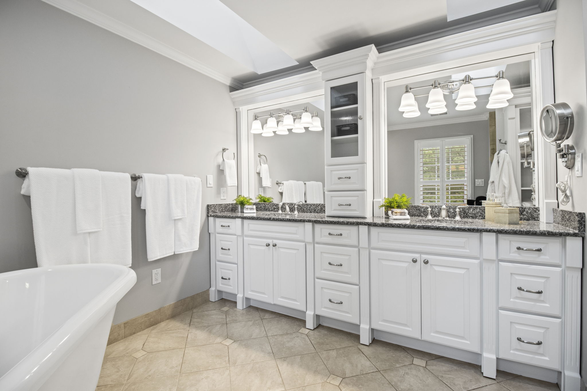 Updated Primary Bath with Skylights