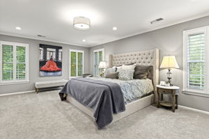 Primary Bedroom with Two Walk-in Closets