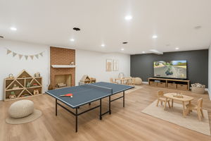 Lower Level Recreation Room w/ Fireplace
