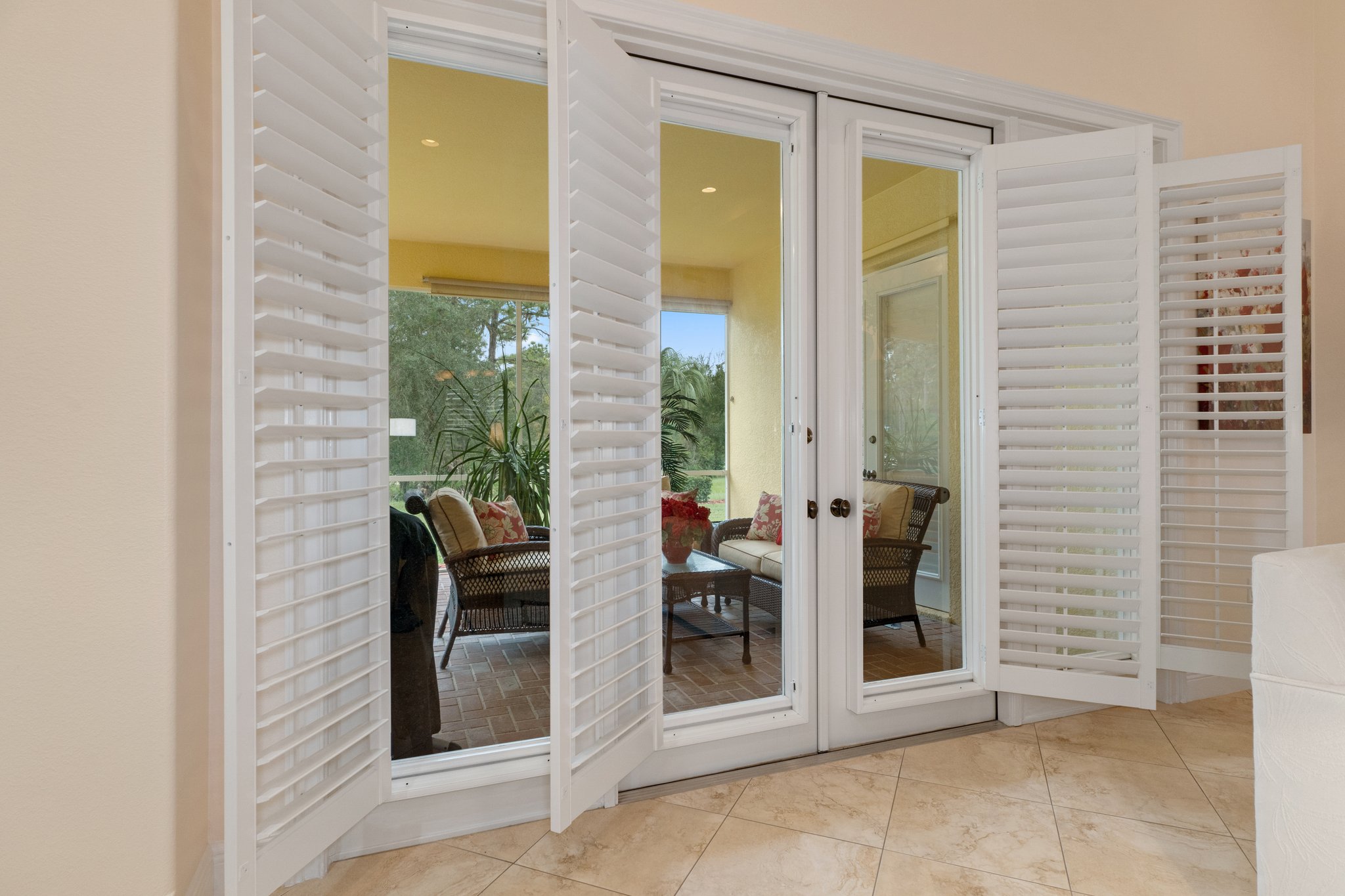 PLANTATION SHUTTERS / FRENCH DOORS TO PATION