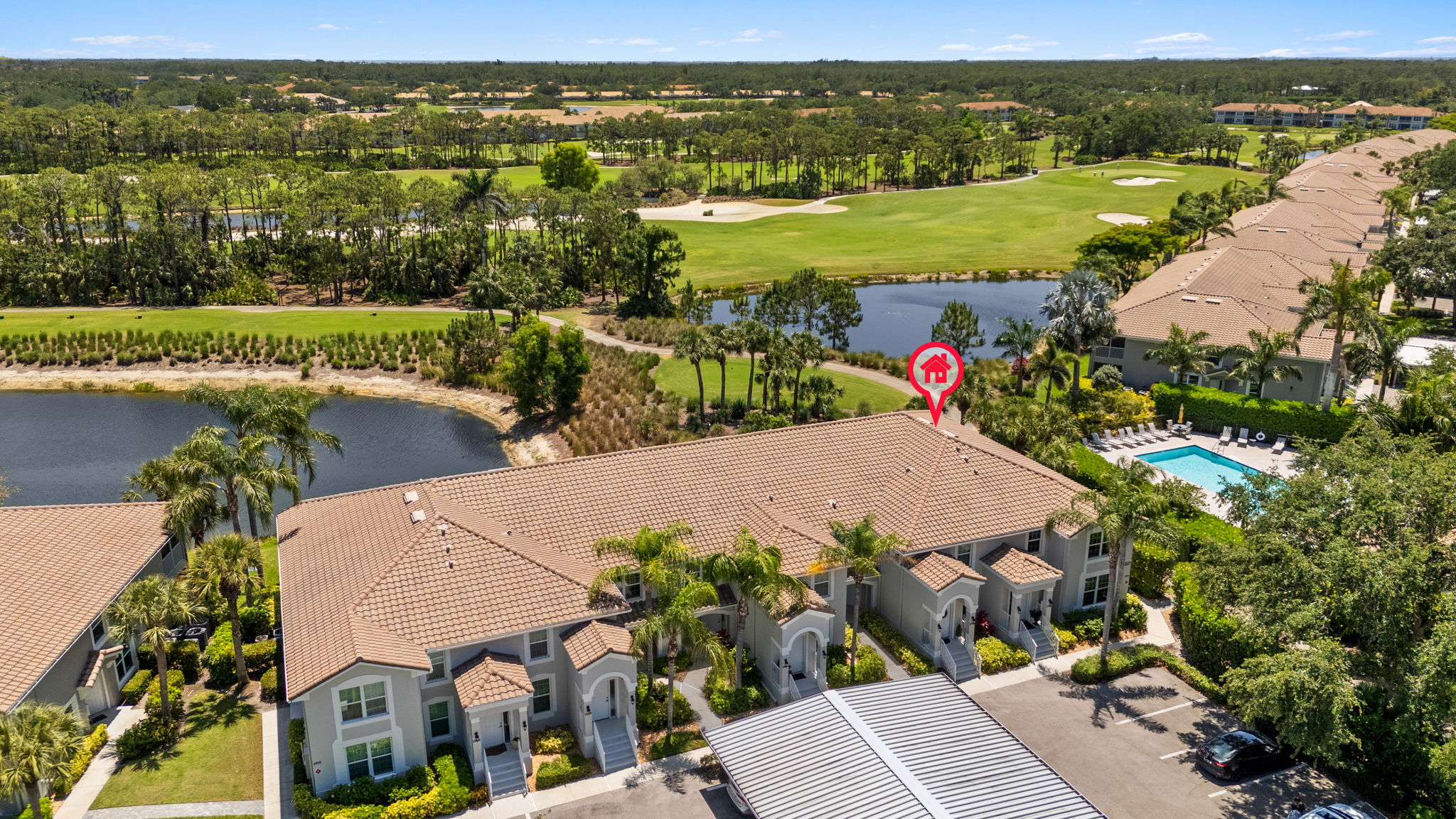 Aerial Front Exterior - marker