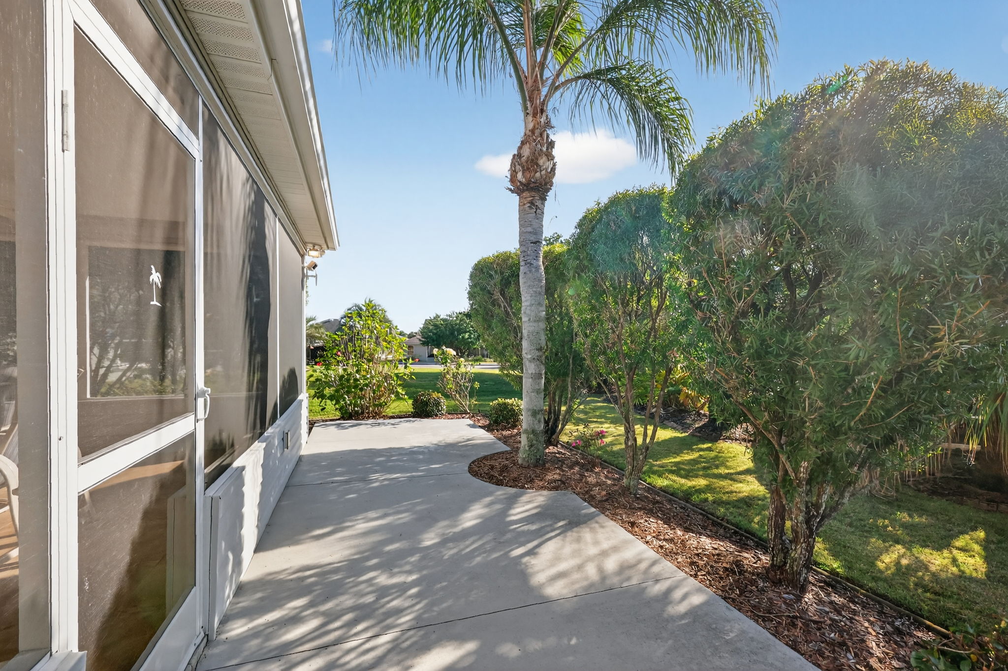 Rear Patio with Privacy Landscaping
