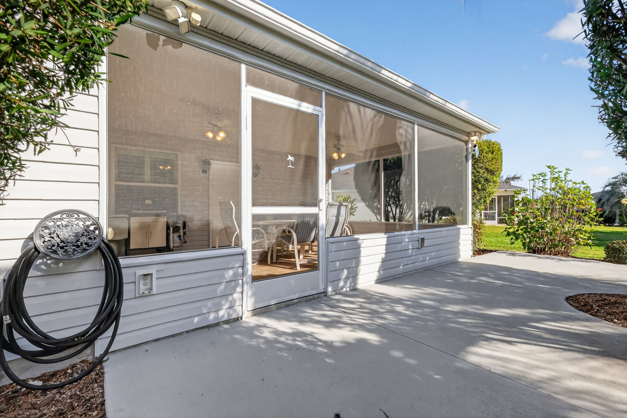 Rear Patio with Privacy Landscaping