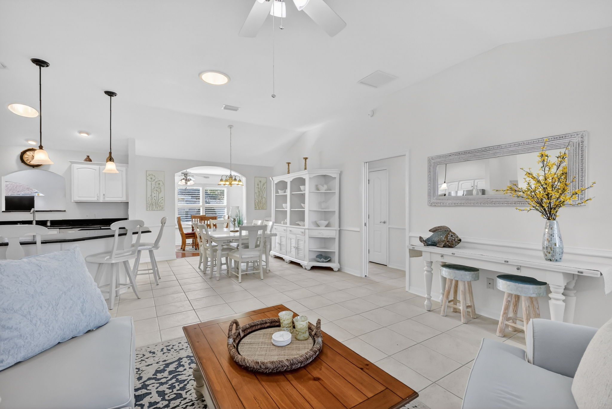 Living, Dining, and Kitchen