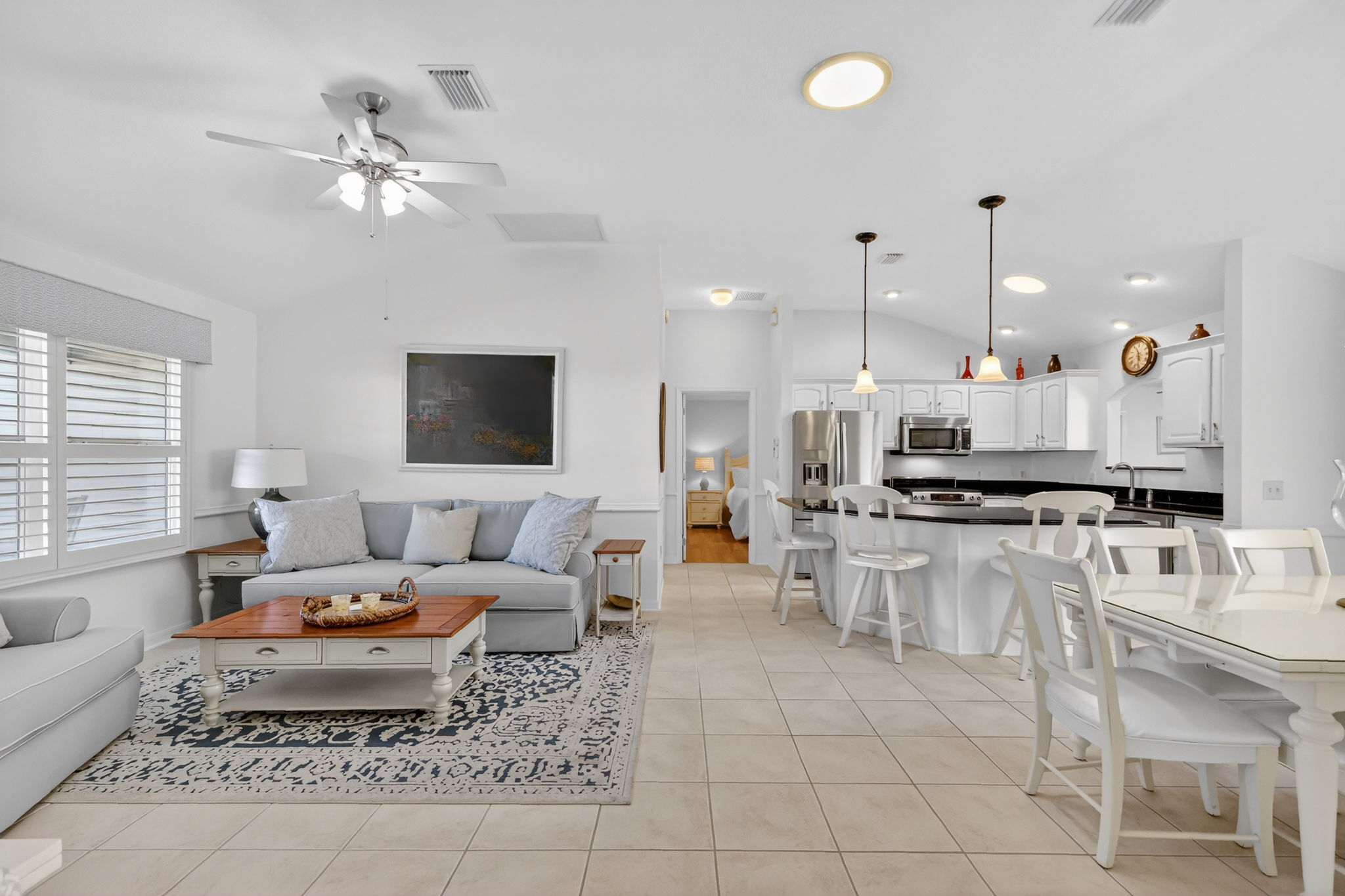 Living, Dining, and Kitchen