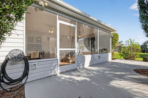 Rear Patio with Privacy Landscaping