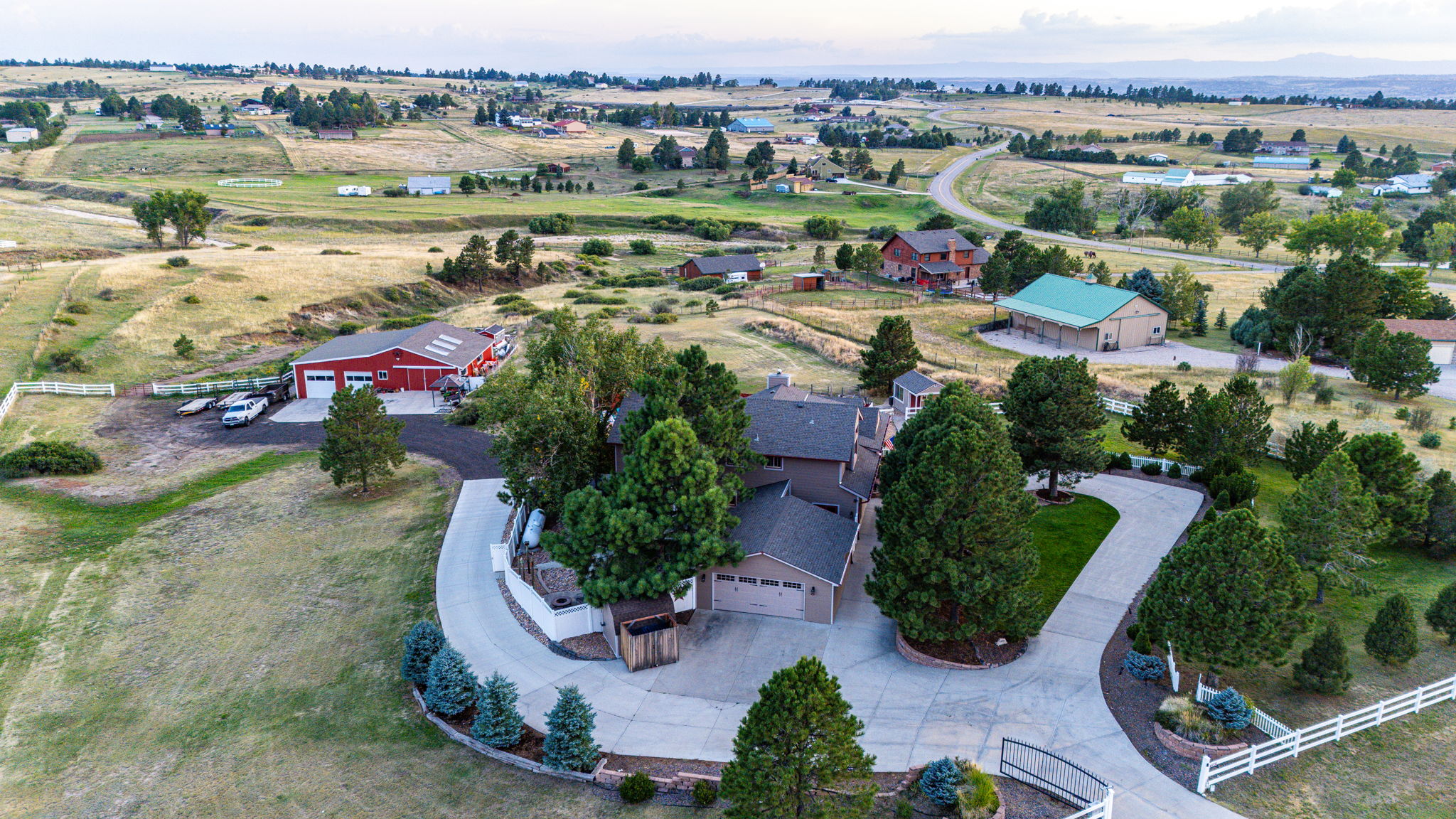 Gated Acreage w Circular Drive